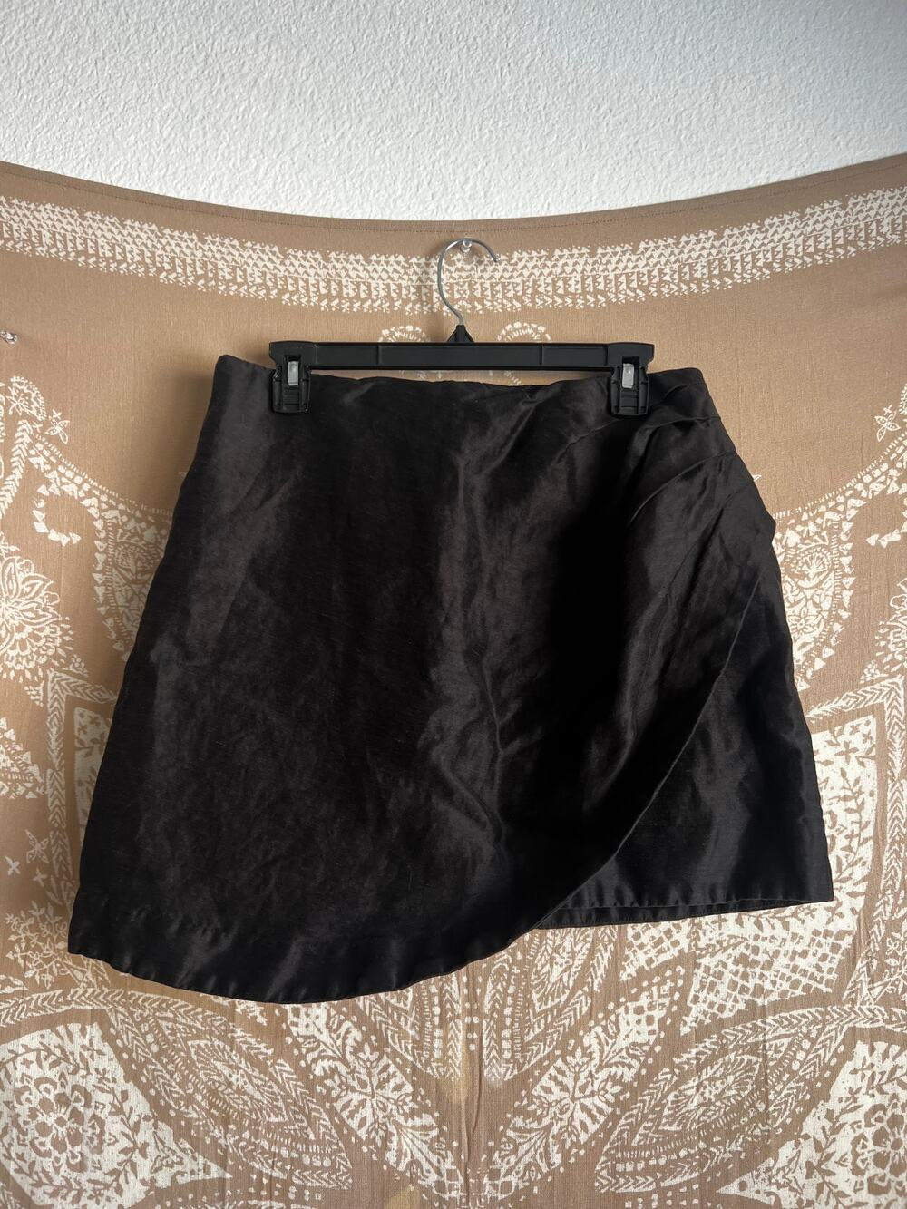 Aje Kinship Draped Mini Skirt Black US 8